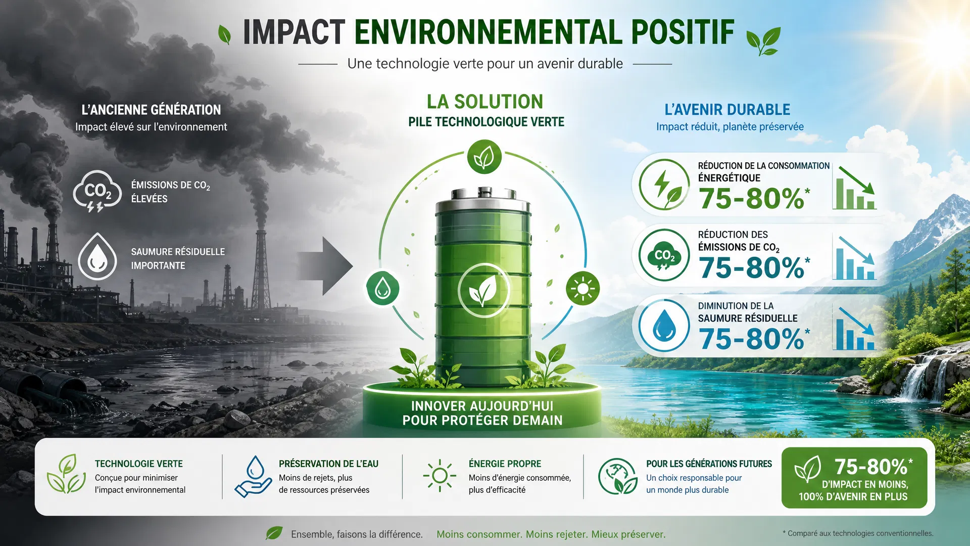 Impact environnemental positif de la technologie