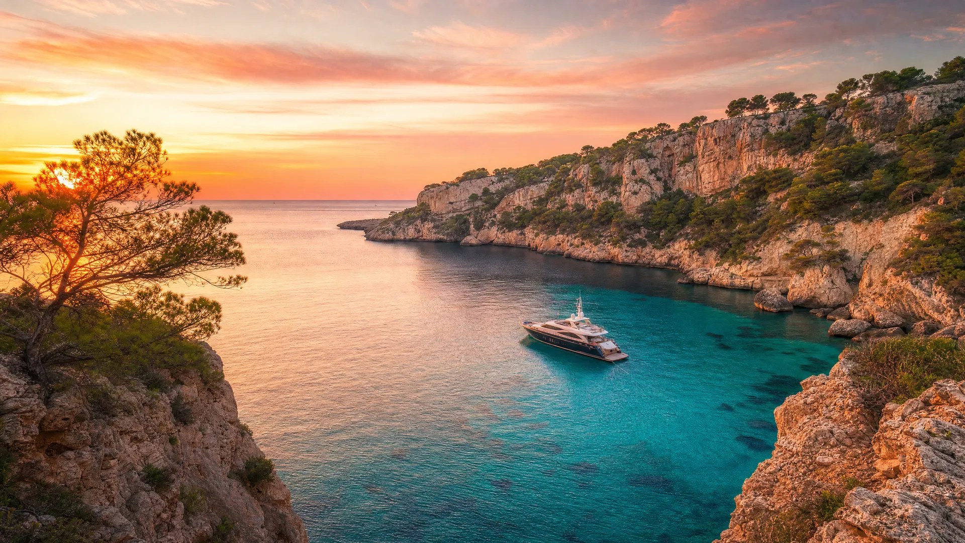 Cala de Mallorca al atardecer
