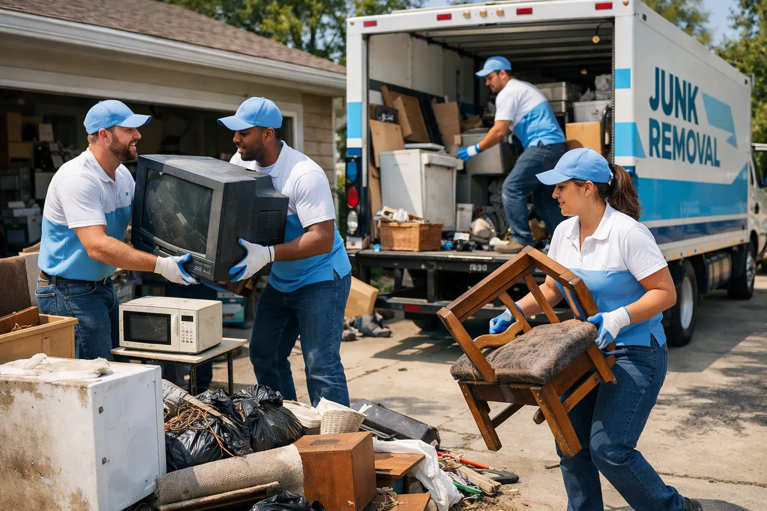 Clean Culture Junk Removal Team at Work