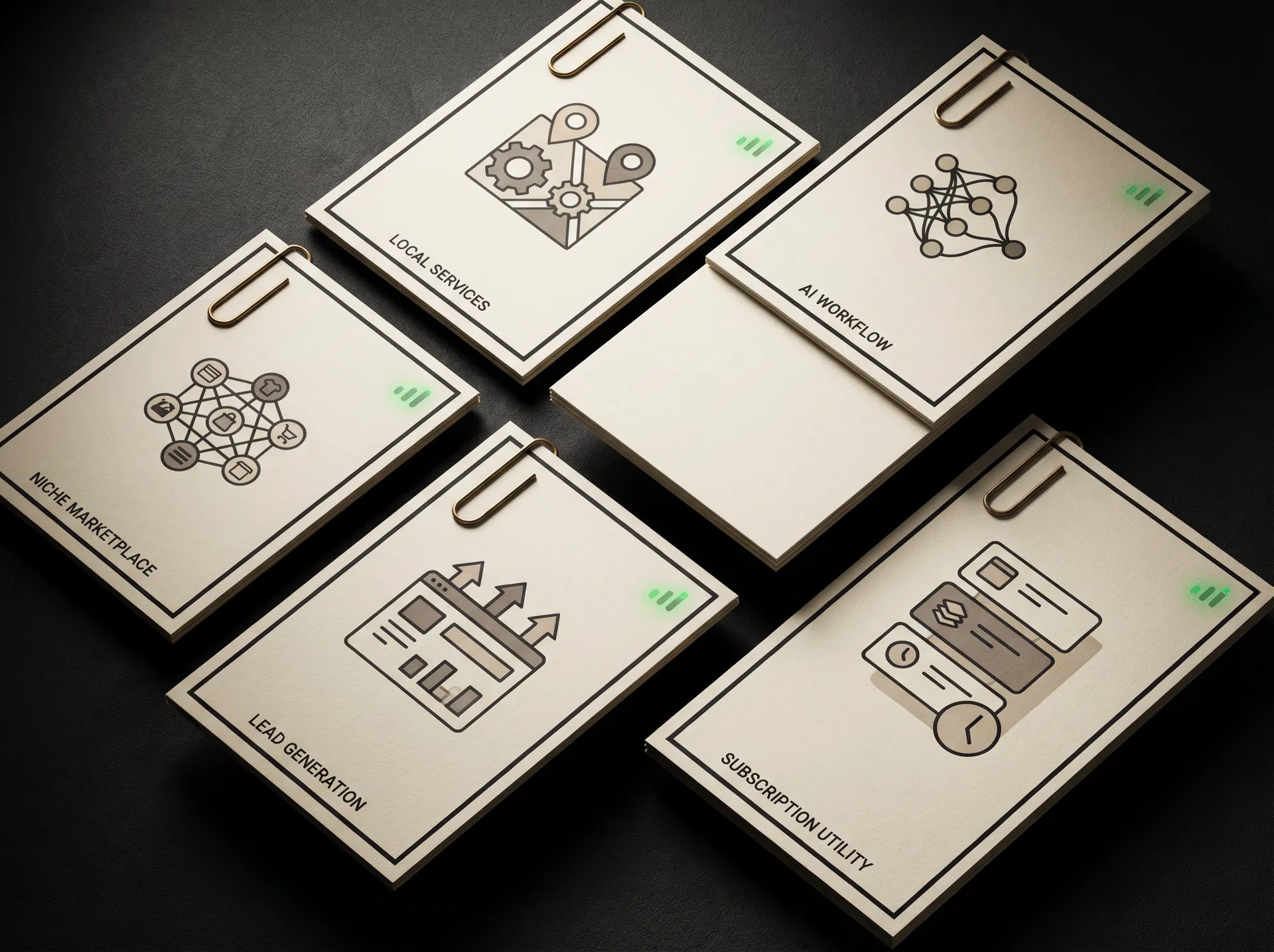 Packaged app business listing cards