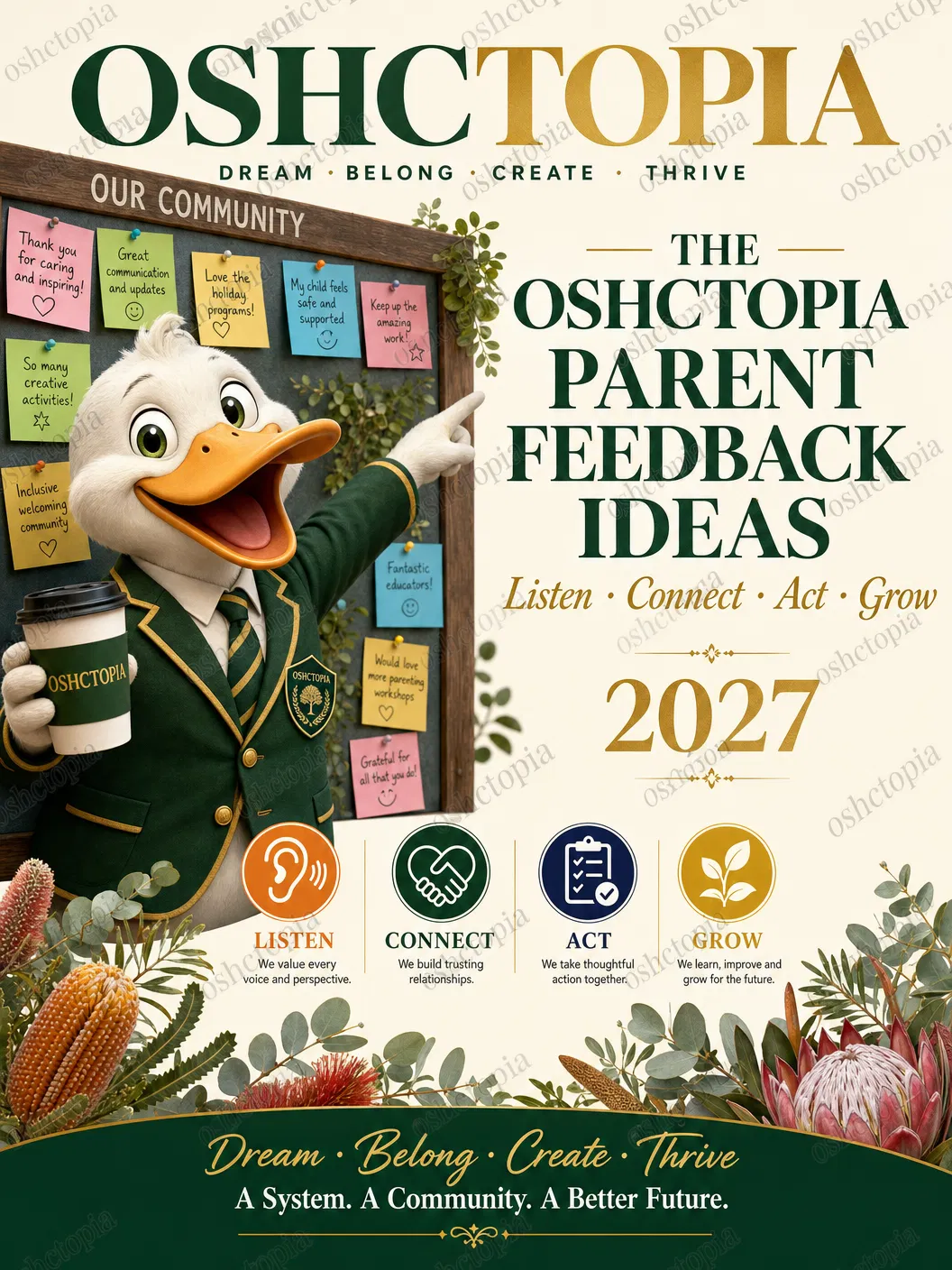 Parent Feedback Ideas — OSHCTOPIA Resource Poster