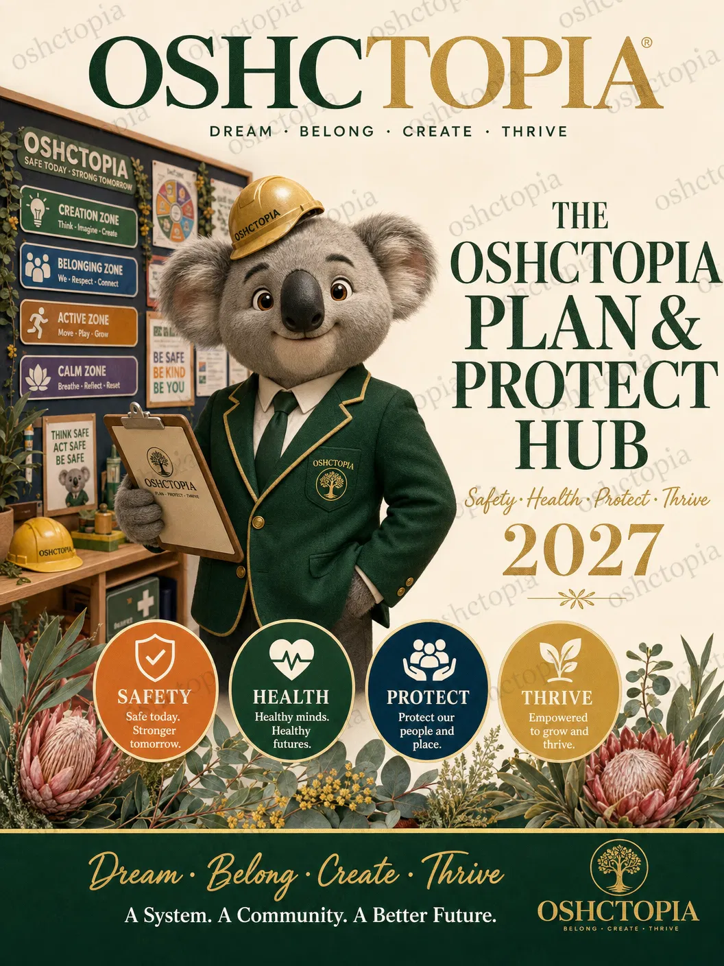 Plan & Protect Hub — OSHCTOPIA Resource Poster