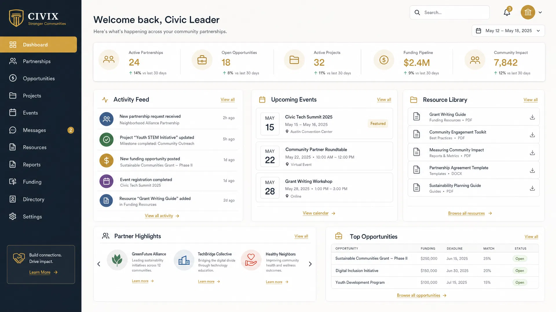 VINE Dashboard Preview