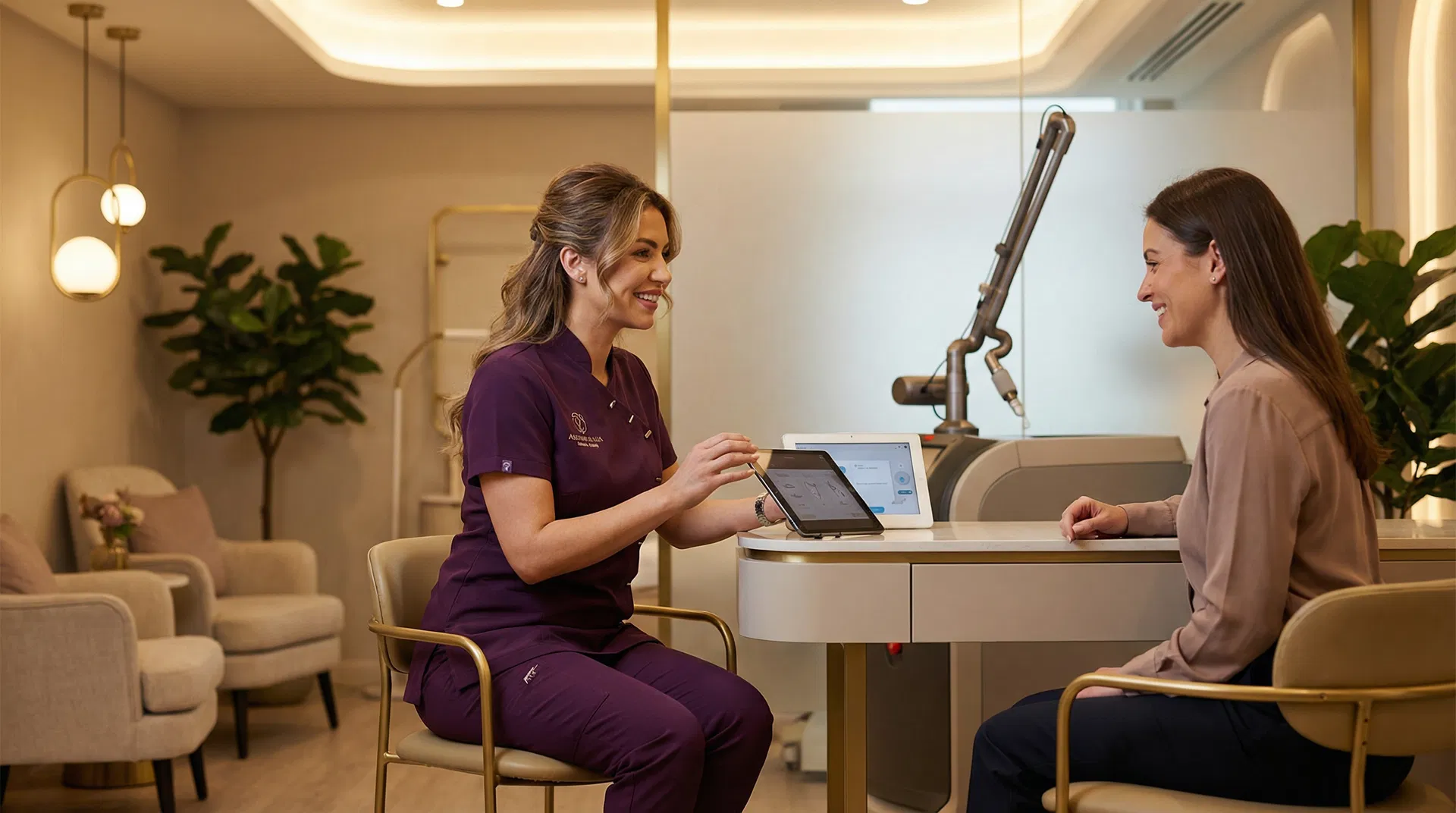 Professional consultation with client