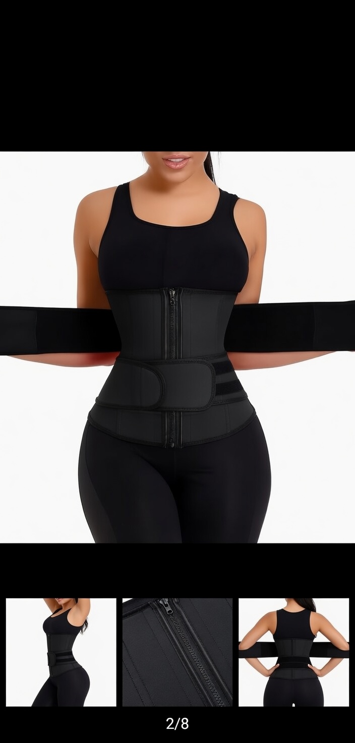 ✨ Women’s Waist Trainer Sweat Belt – Slimming Body Shaper | Sauna Fitness Wrap | Tummy Control & Fat Burning Workout Cincher size medium and Large 