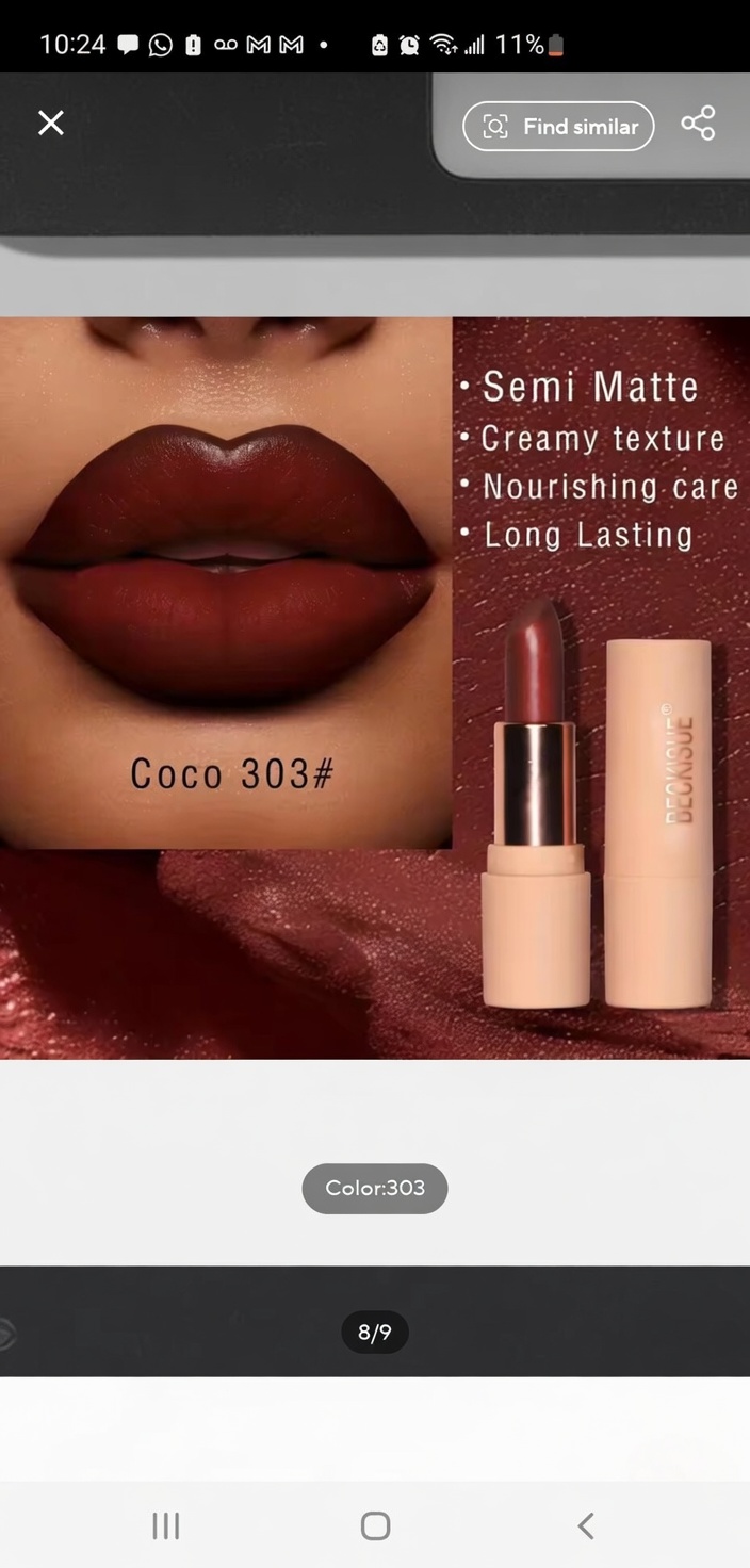 Long-Lasting Semi-Matte Lipstick - Nourishing Creamy Texture - Waterproof & High-Pigment Velvet Finish