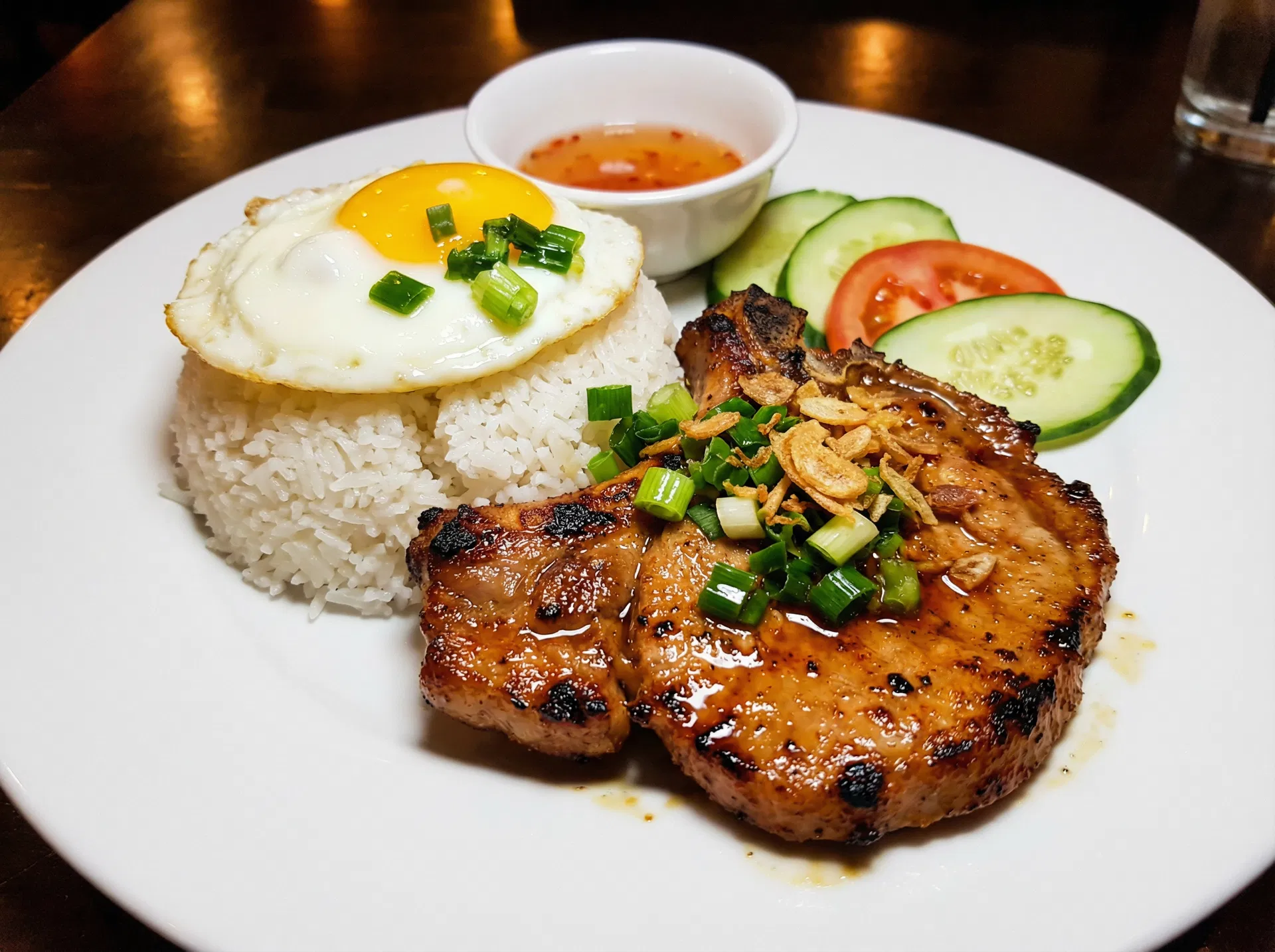 Chargrilled Pork Chop & Rice