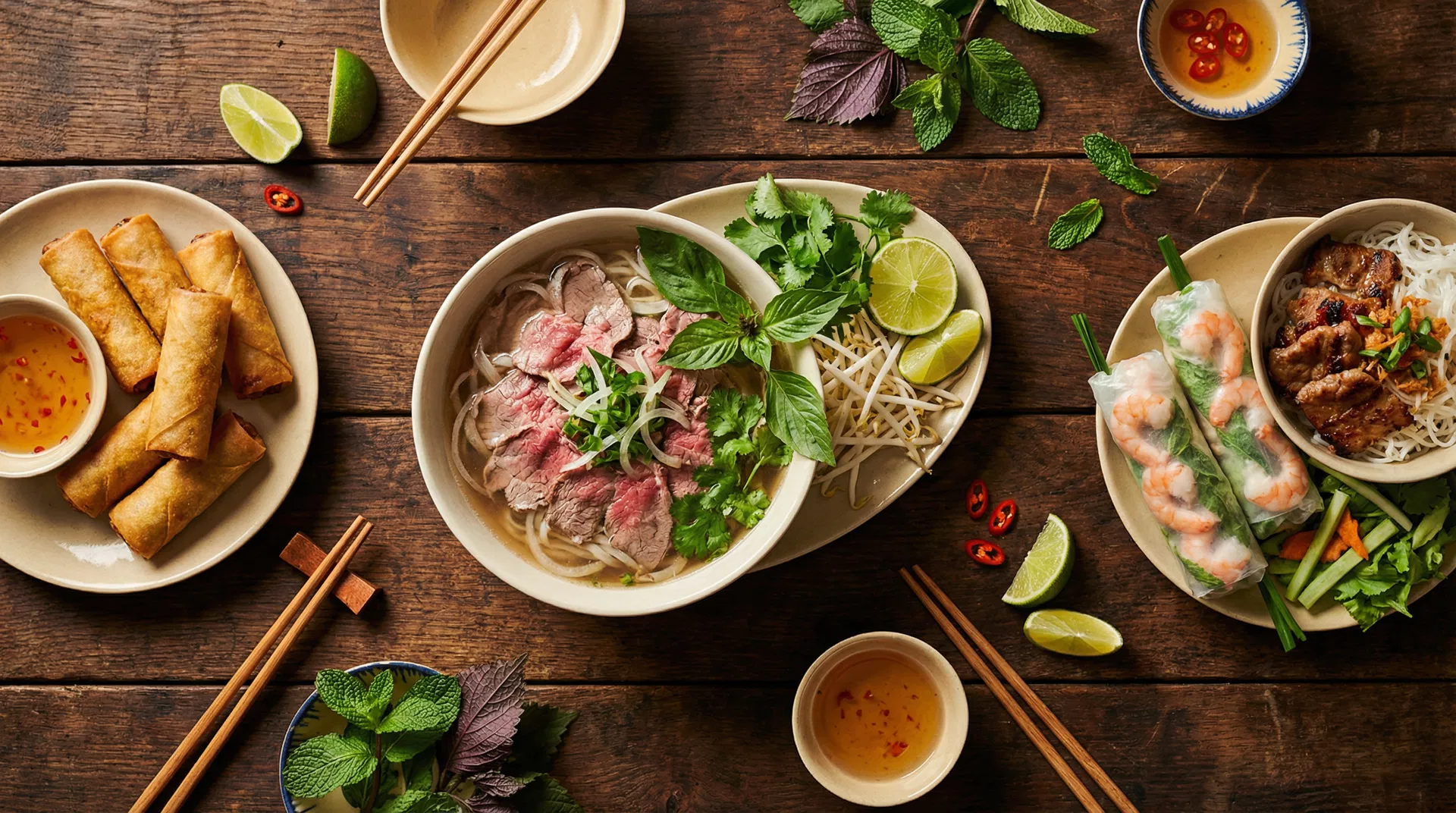 Vietnamese Garden food spread