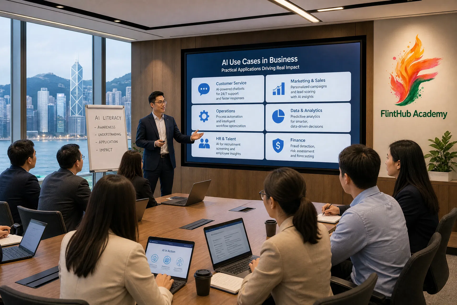 AI人工智能課程 企業 Team Building 活動|平面設計課程・AI課程 (Illustrator 體驗|FlintHub Academy 香港