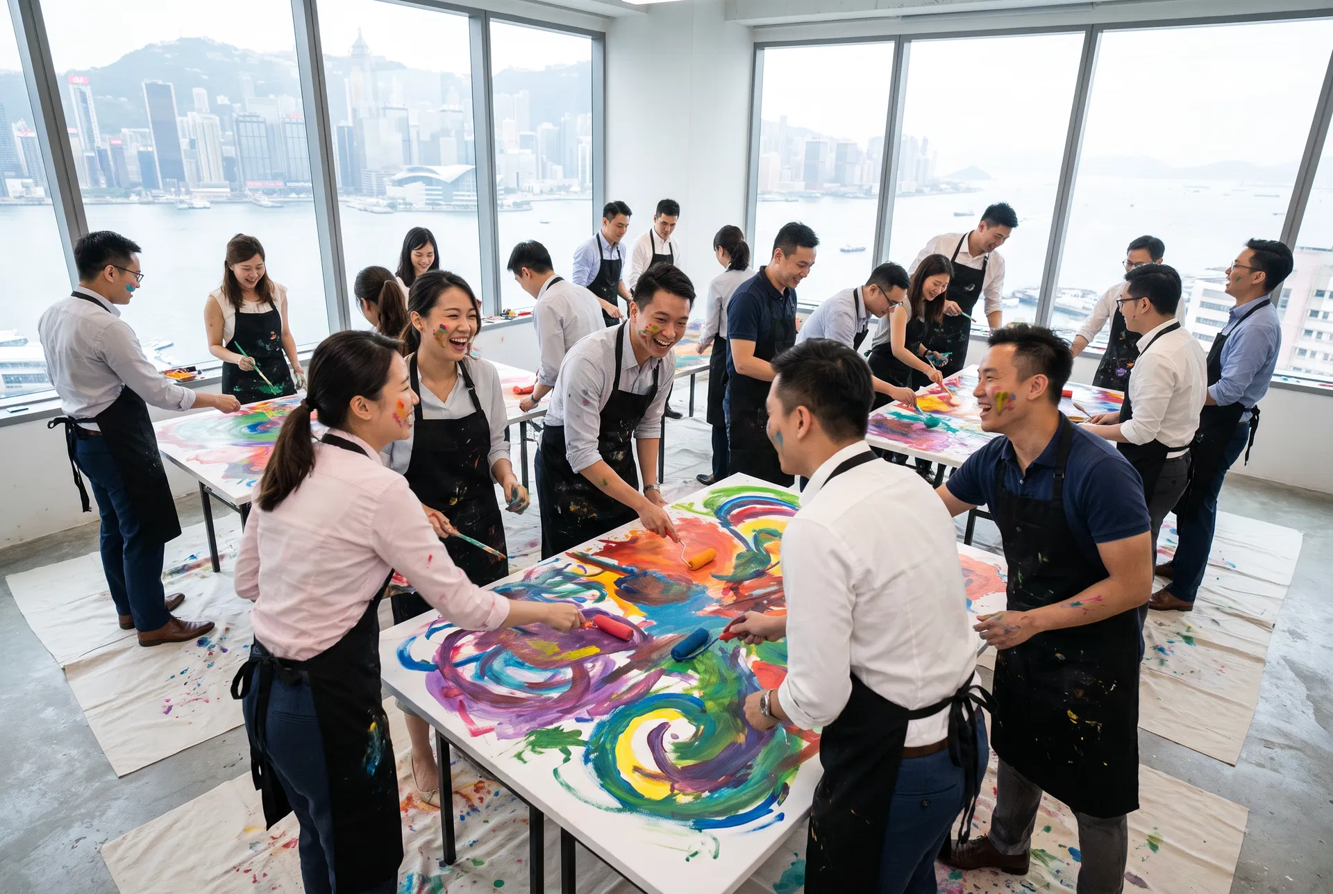 大集繪 工作坊現場|團建繪畫 體驗|FlintHub Academy 星火創藝學院