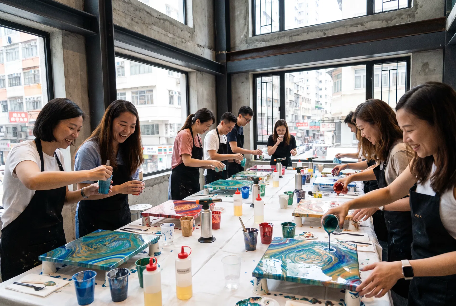 流體畫 課堂實錄｜Fluid Art Workshop × 香港學員作品｜FlintHub Academy