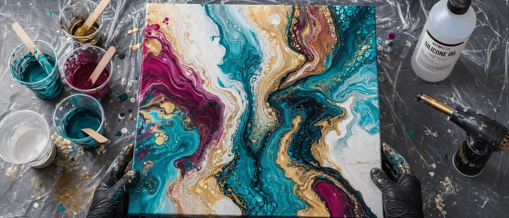 流體畫 — FlintHub Academy 流體畫班專業課程實錄