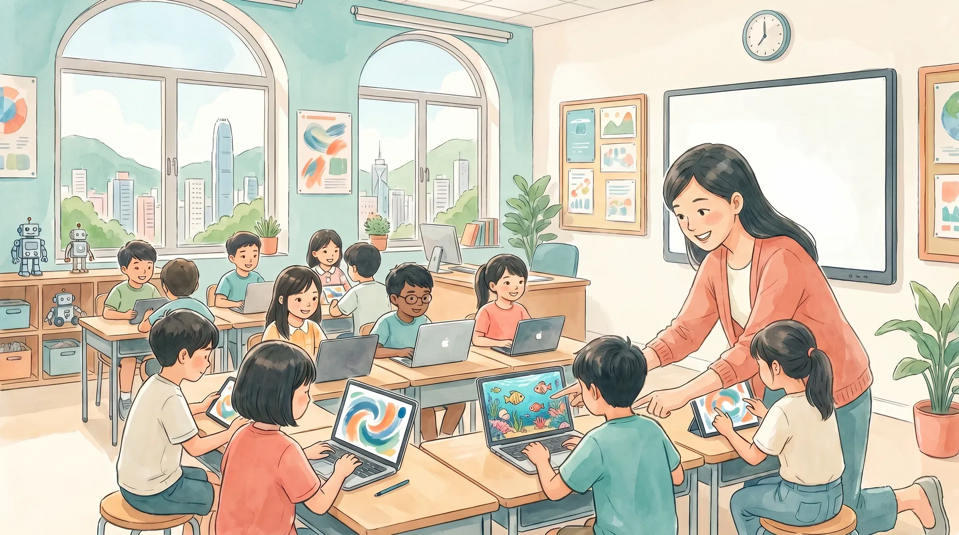 kids ai course hong kong in-school programme | generative ai for kids education collaboration case