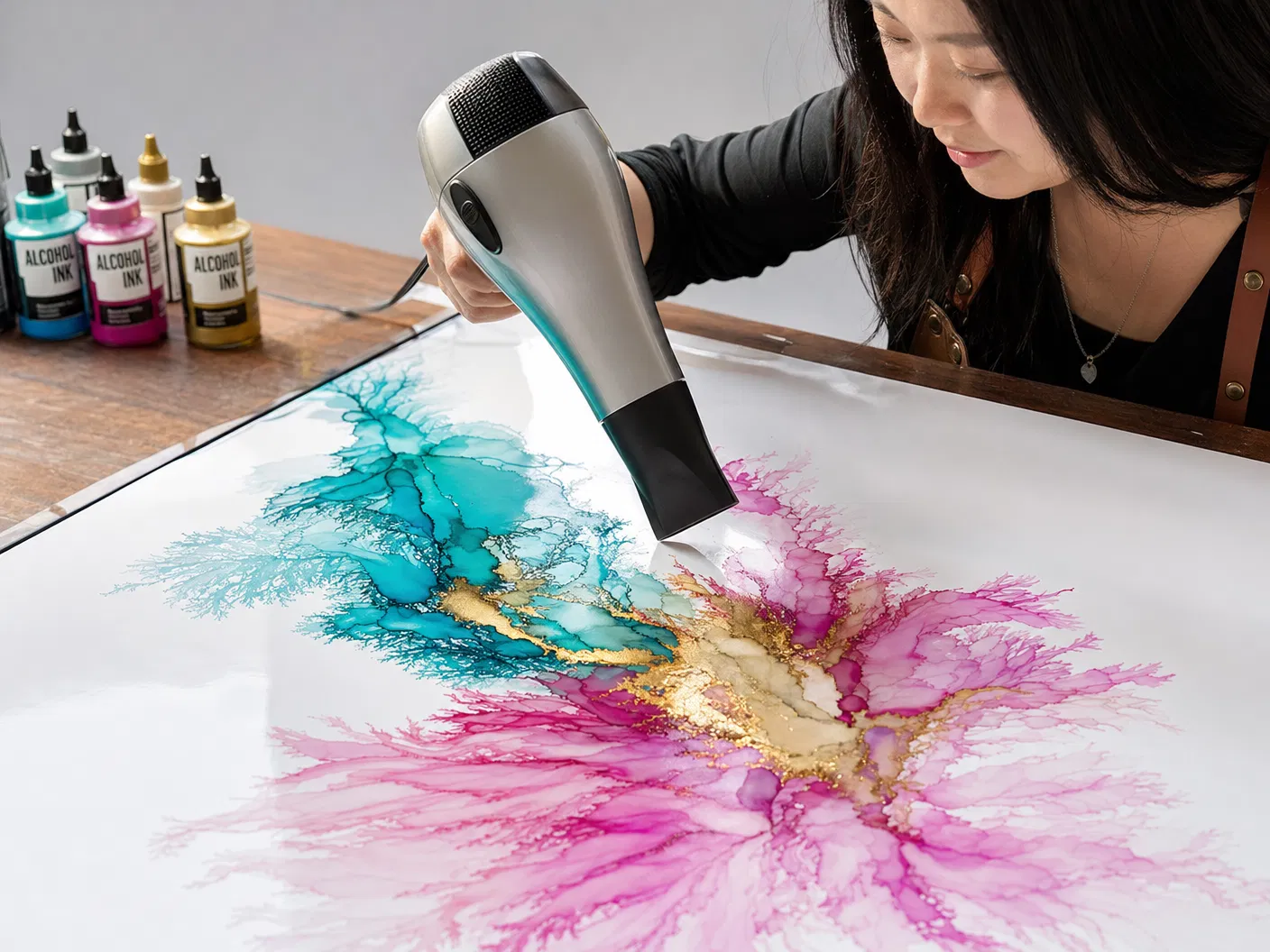 藝術工作坊 工作坊現場｜水拓畫工作坊 體驗｜FlintHub Academy 星火創藝學院