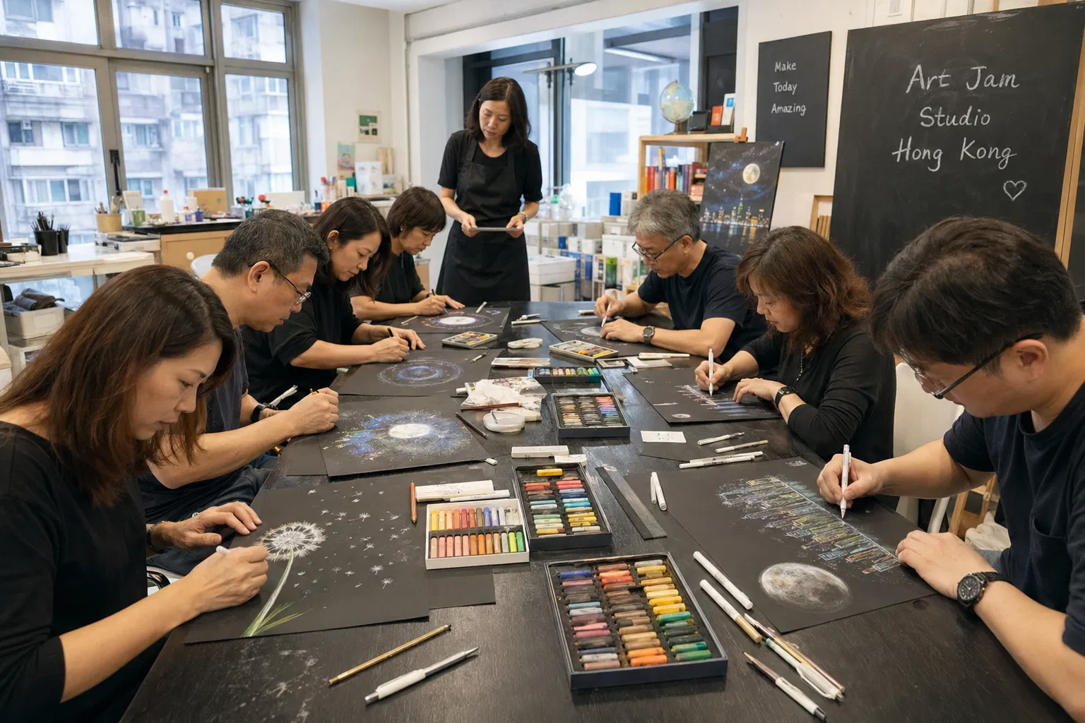 黑紙藝術 企業 Team Building 活動｜Black Paper Art 體驗｜FlintHub Academy 香港