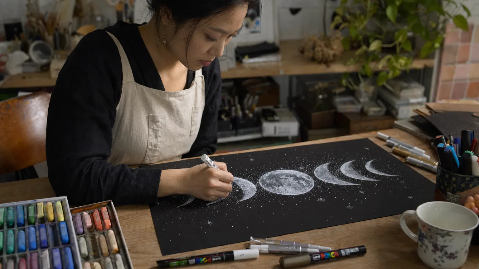 黑紙藝術 學員完成作品｜結合 黑紙繪畫 與 Black Paper Art 主題