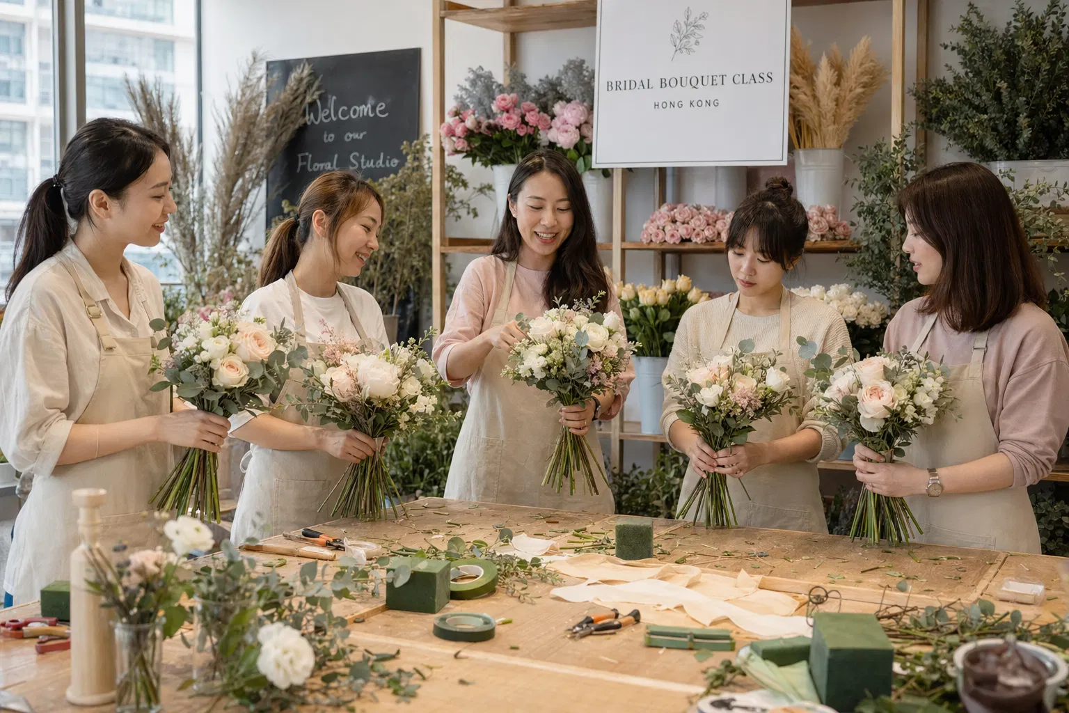 婚禮花球班 導師一對一教學｜新娘花球課程 香港