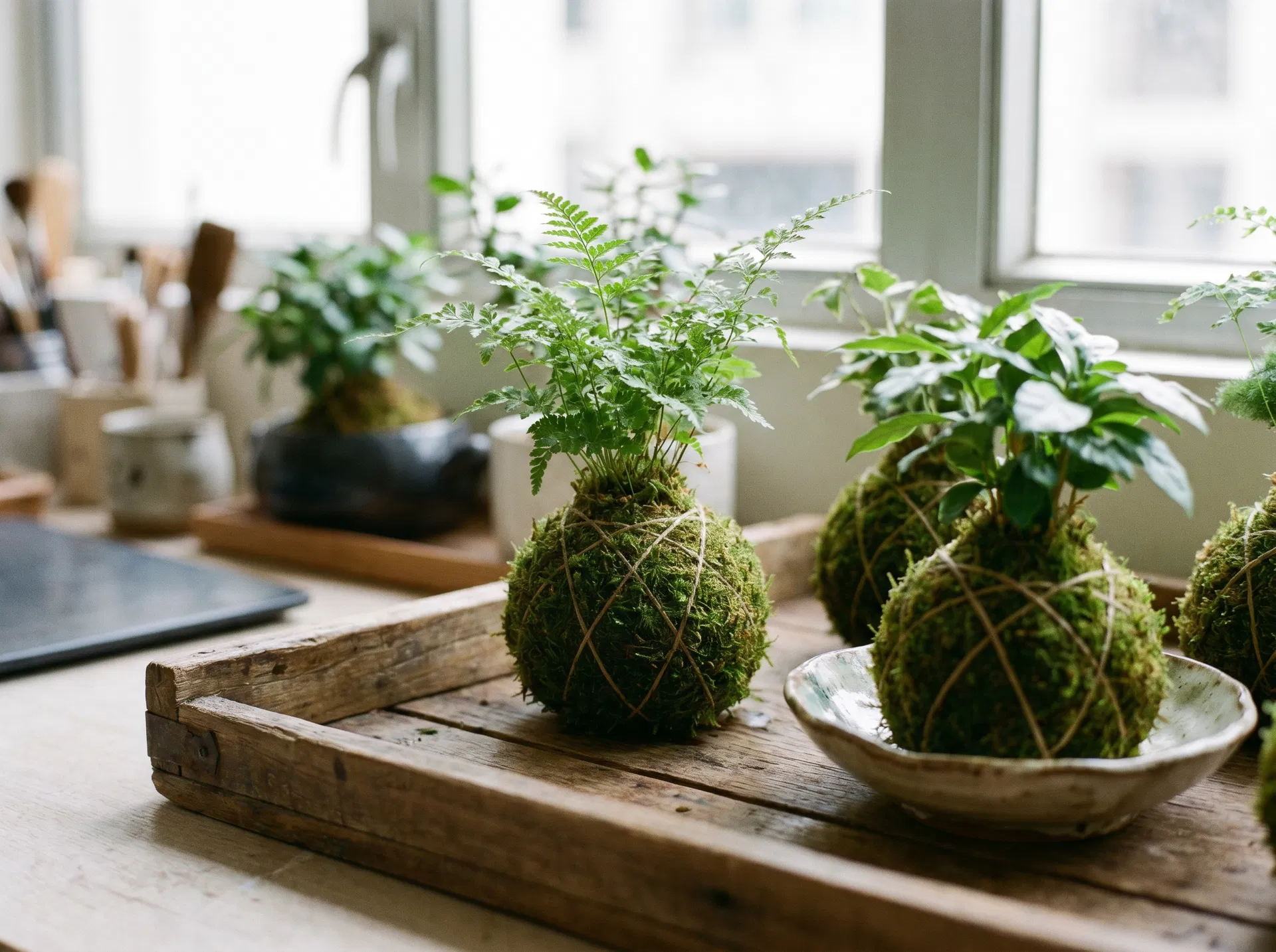 苔玉工作坊 工作坊現場｜kokedama 體驗｜FlintHub Academy 星火創藝學院