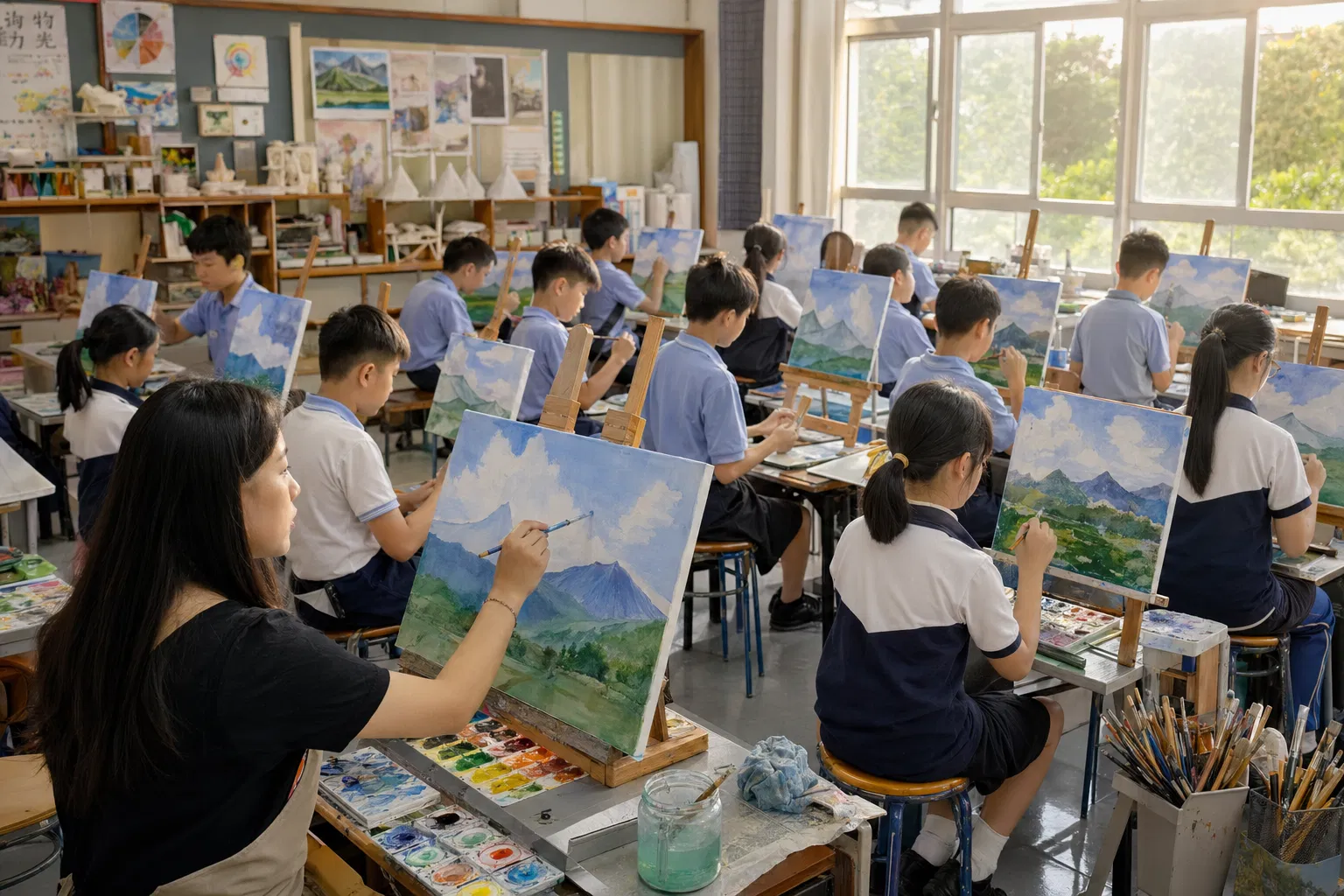 輕彩繪 學員完成作品｜結合 輕鬆繪畫 與 無門檻繪畫 主題