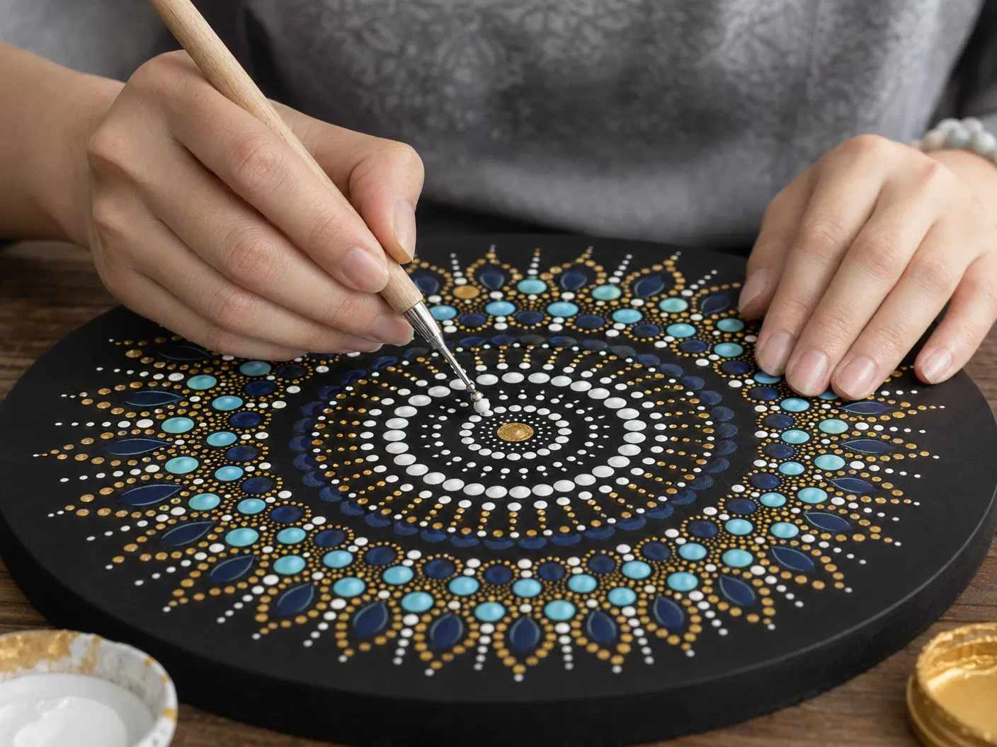 圓圈畫 工作坊現場｜曼陀羅繪畫 體驗｜FlintHub Academy 星火創藝學院