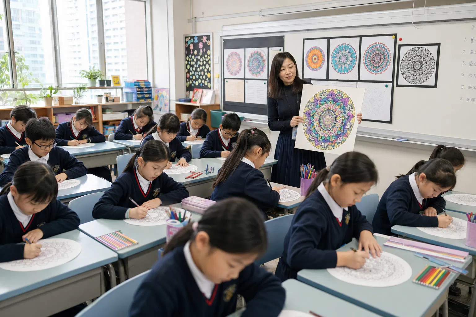 圓圈畫 學員完成作品｜結合 曼陀羅 與 曼陀羅繪畫 主題