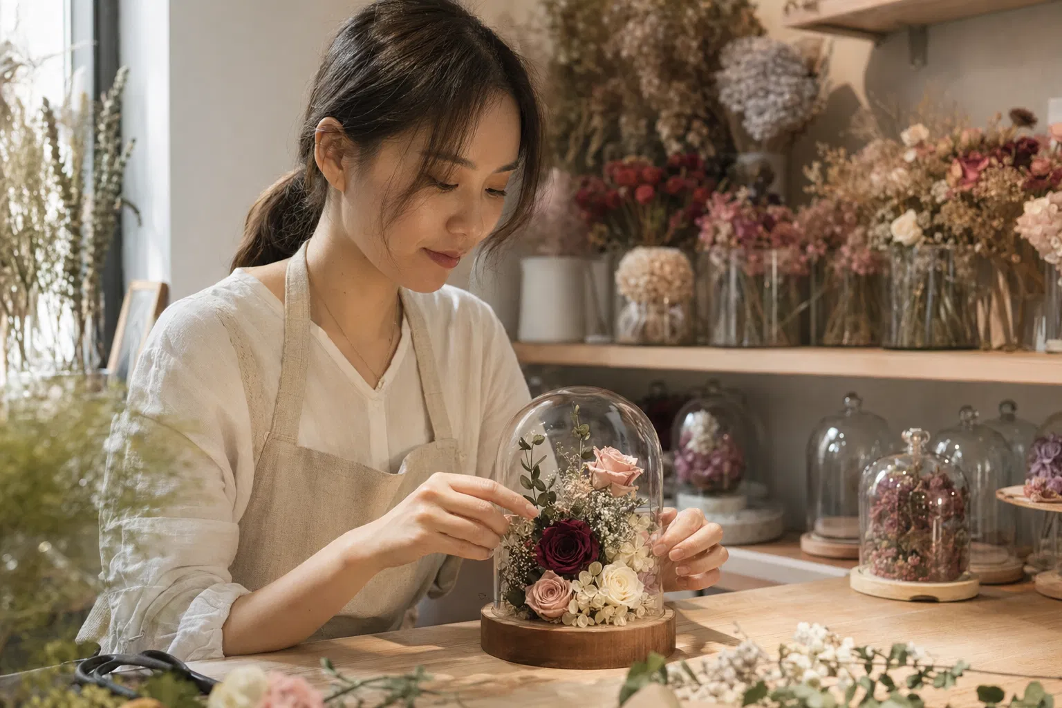 永生花工作坊 課堂實錄｜永生花課程 × 香港學員作品｜FlintHub Academy