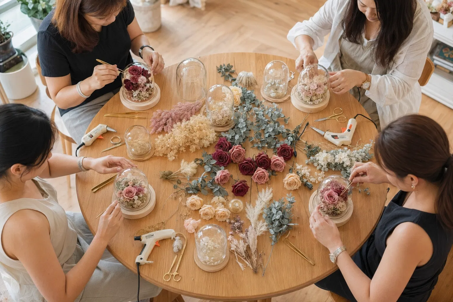 永生花工作坊 導師一對一教學｜永生花課程 香港