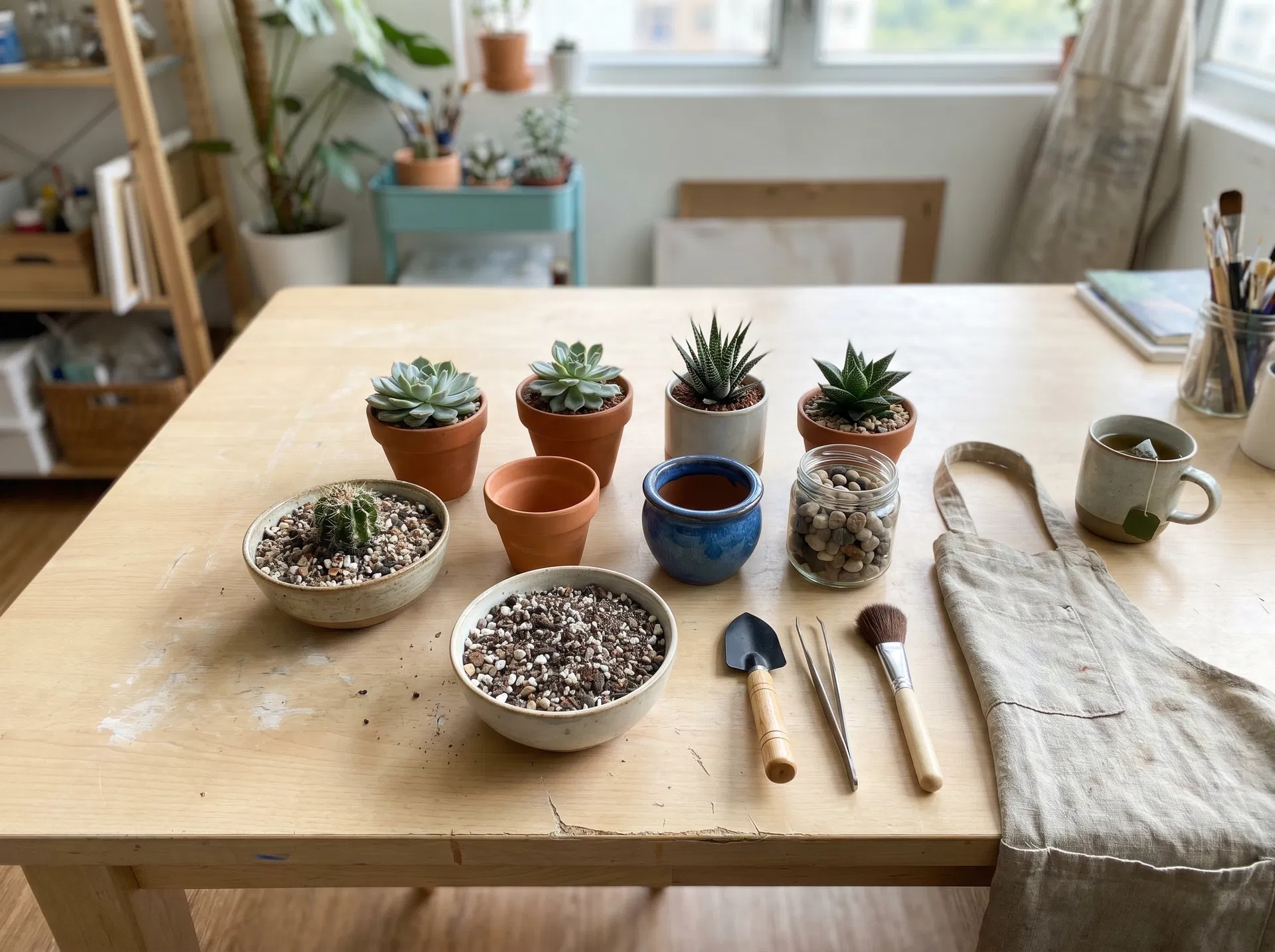 多肉植物工作坊 到校教學場景｜多肉盆栽 教育合作案例
