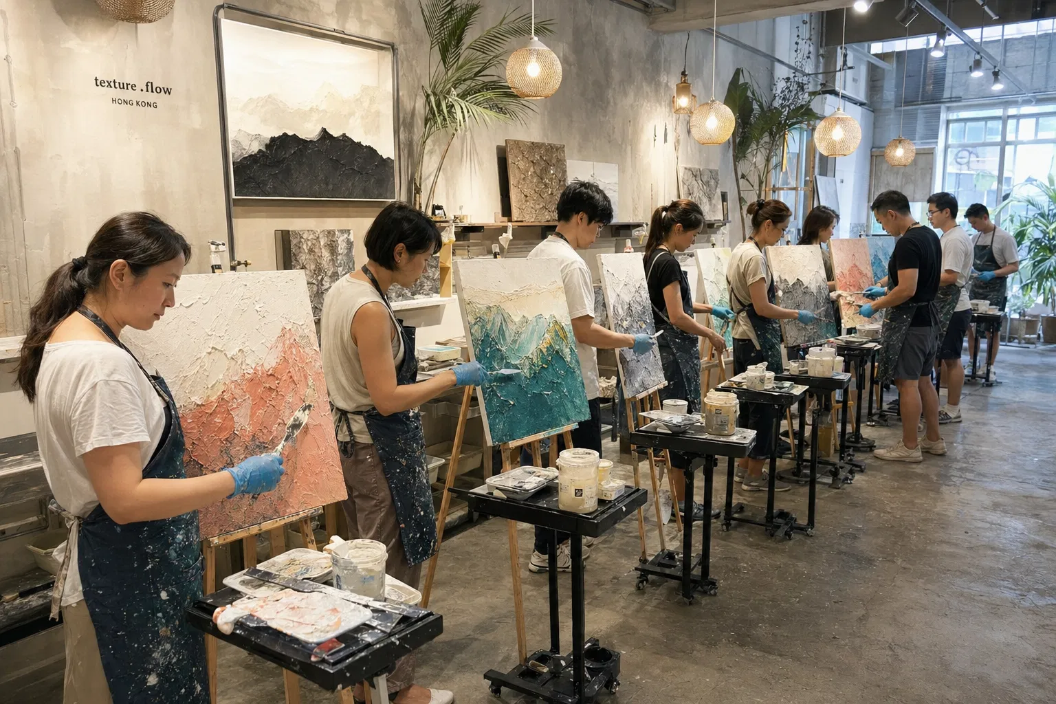 肌理畫 導師一對一教學｜肌理繪畫 香港