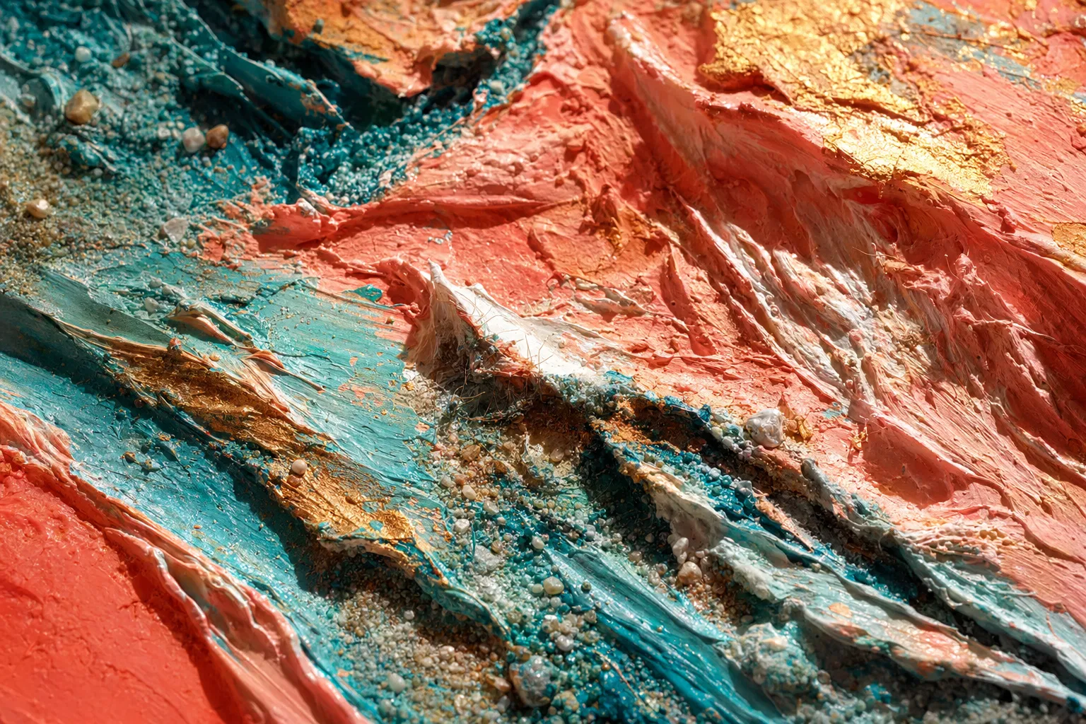 肌理畫 學員完成作品｜結合 肌理繪畫 與 Texture Art 主題