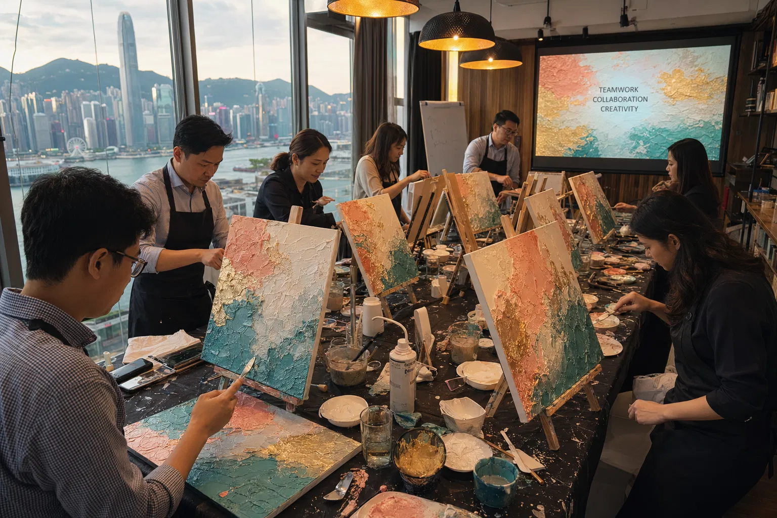 肌理畫 課堂實錄｜肌理繪畫 × 香港學員作品｜FlintHub Academy