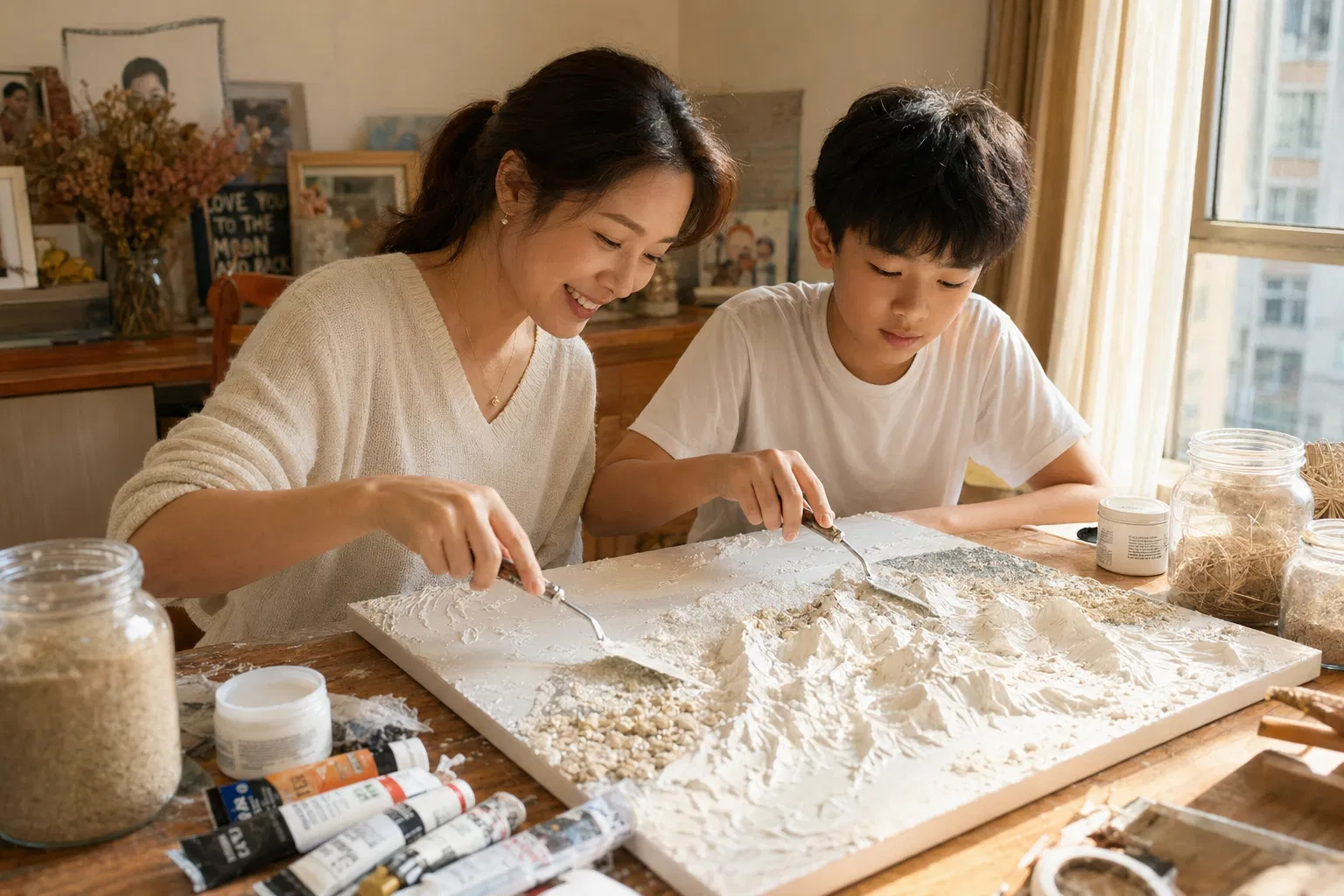 肌理畫 工作坊現場｜Texture Art 體驗｜FlintHub Academy 星火創藝學院