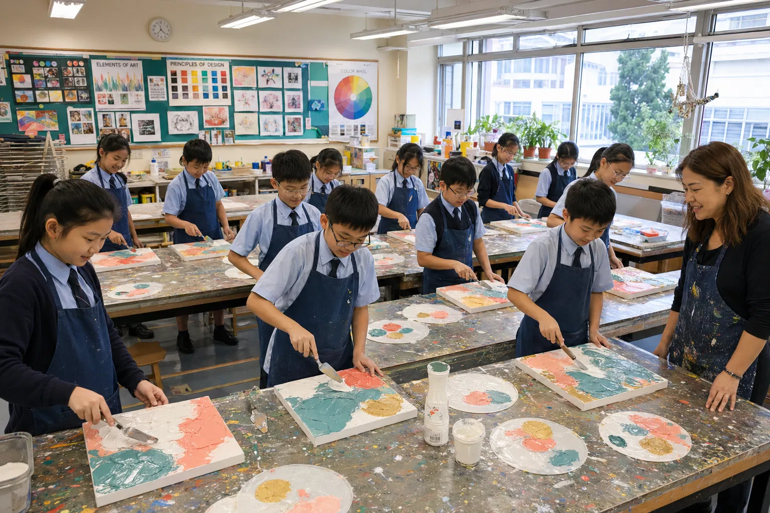 肌理畫 導師一對一教學｜肌理繪畫 香港