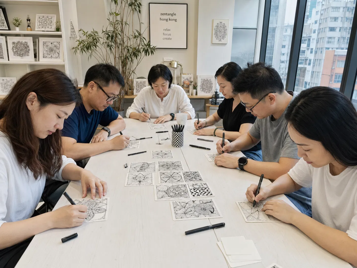 藤編 課堂實錄｜Zentangle課程 × 香港學員作品｜FlintHub Academy