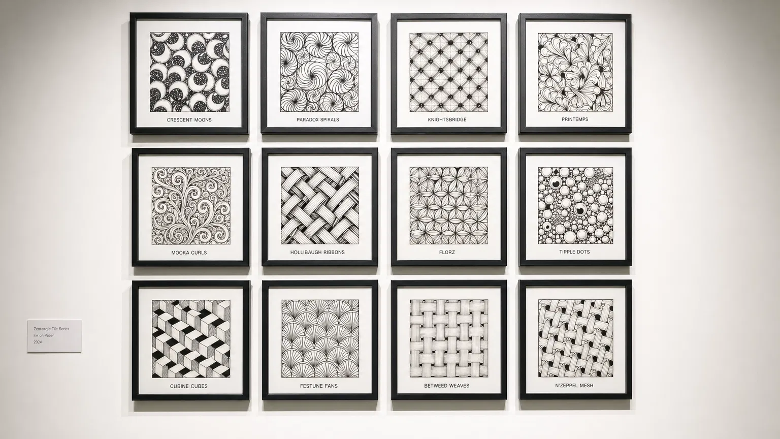 藤編 學員完成作品｜結合 Zentangle課程 與 酒精畫教學 主題