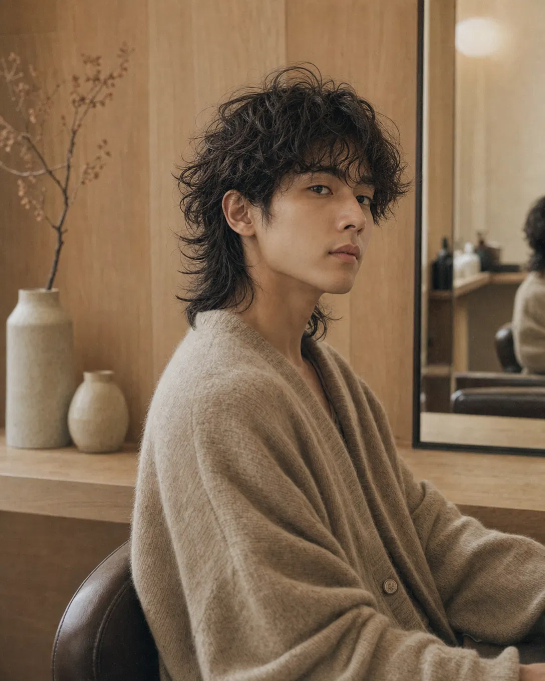 羊毛捲 Wolf Cut Perm — 中環男士電髮款式