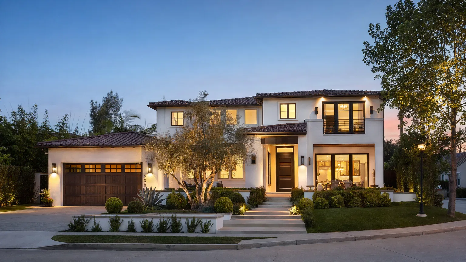 Premium home at dusk