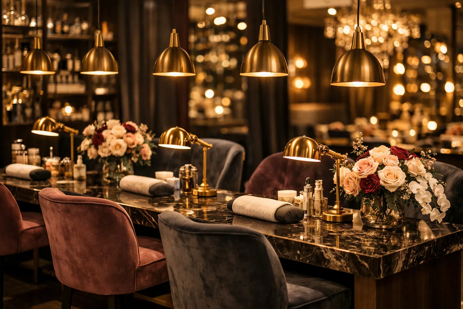 M Nail & Lash salon interior