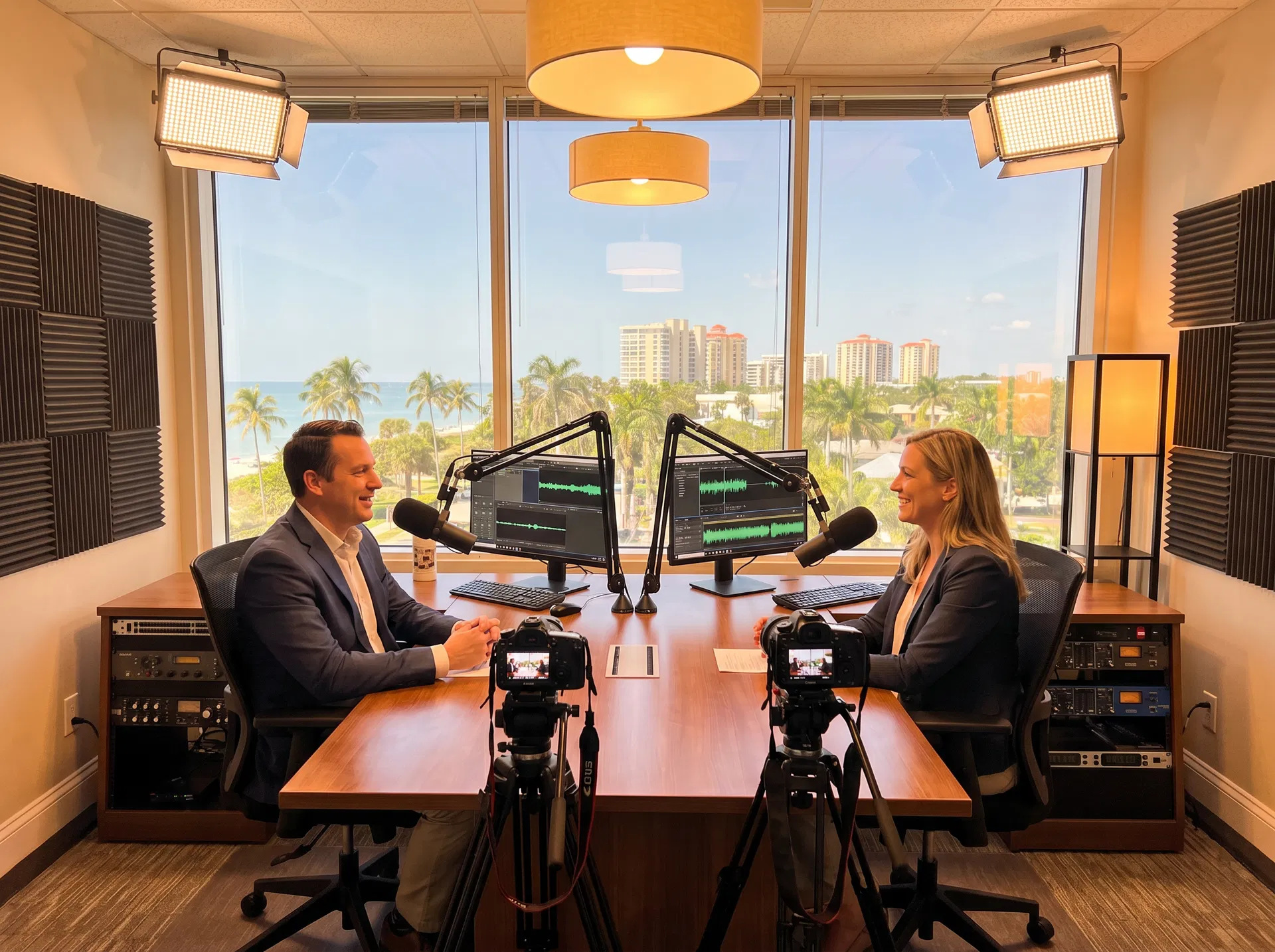 Professional podcast recording session at 239 Live Productions