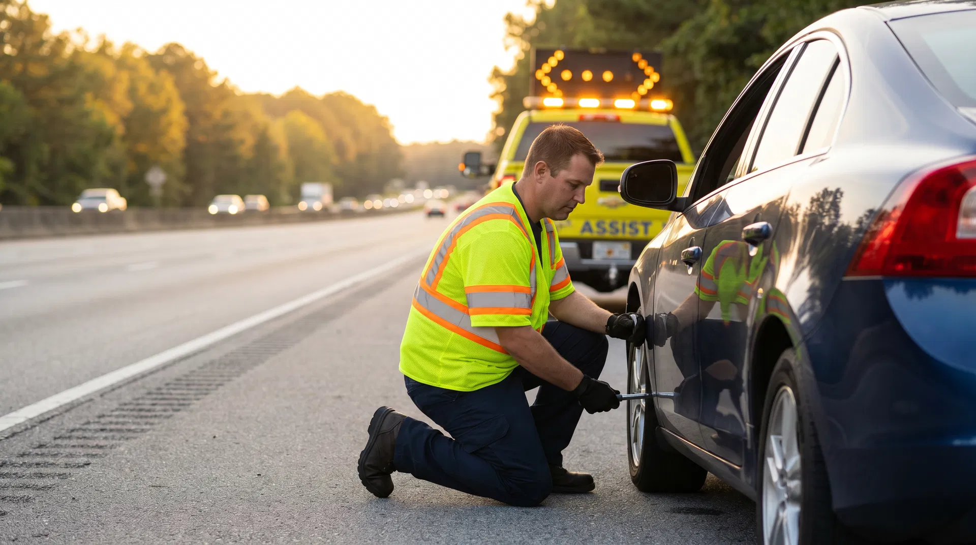 Apex Towing roadside assistance technician in Georgia