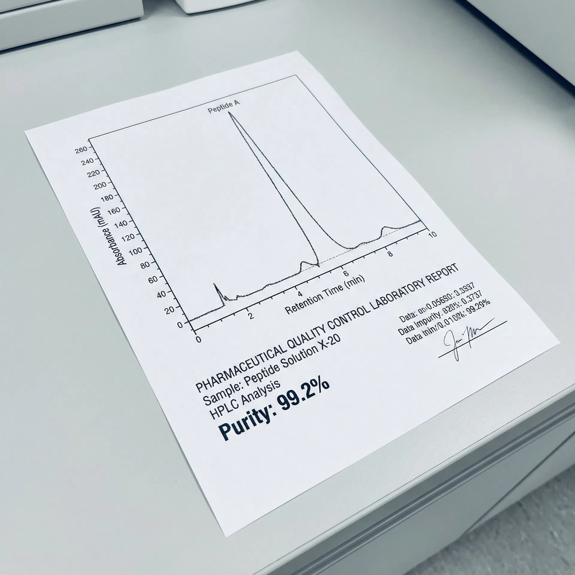 Sample HPLC Certificate of Analysis