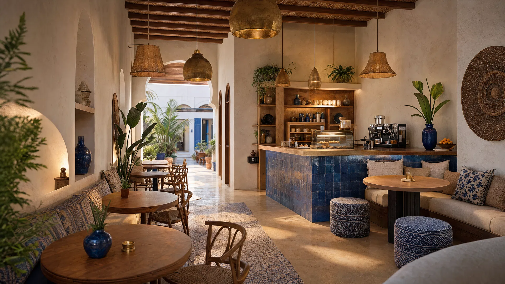 Café exploitable toute la journée · Salon / Café