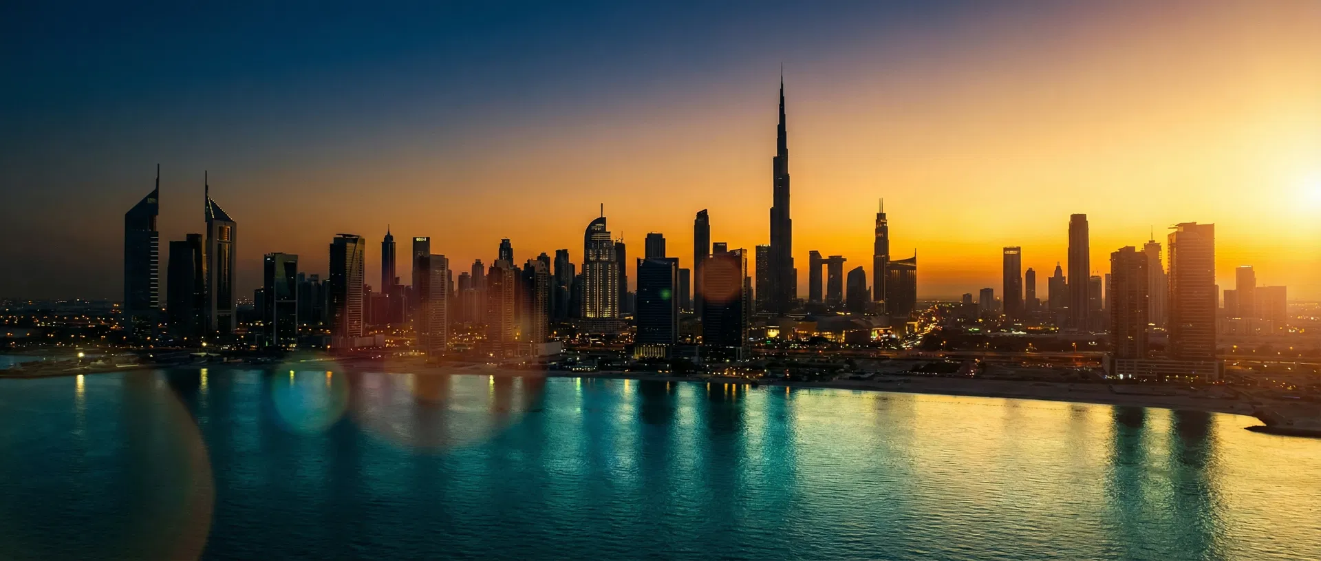Dubai Skyline at Golden Hour
