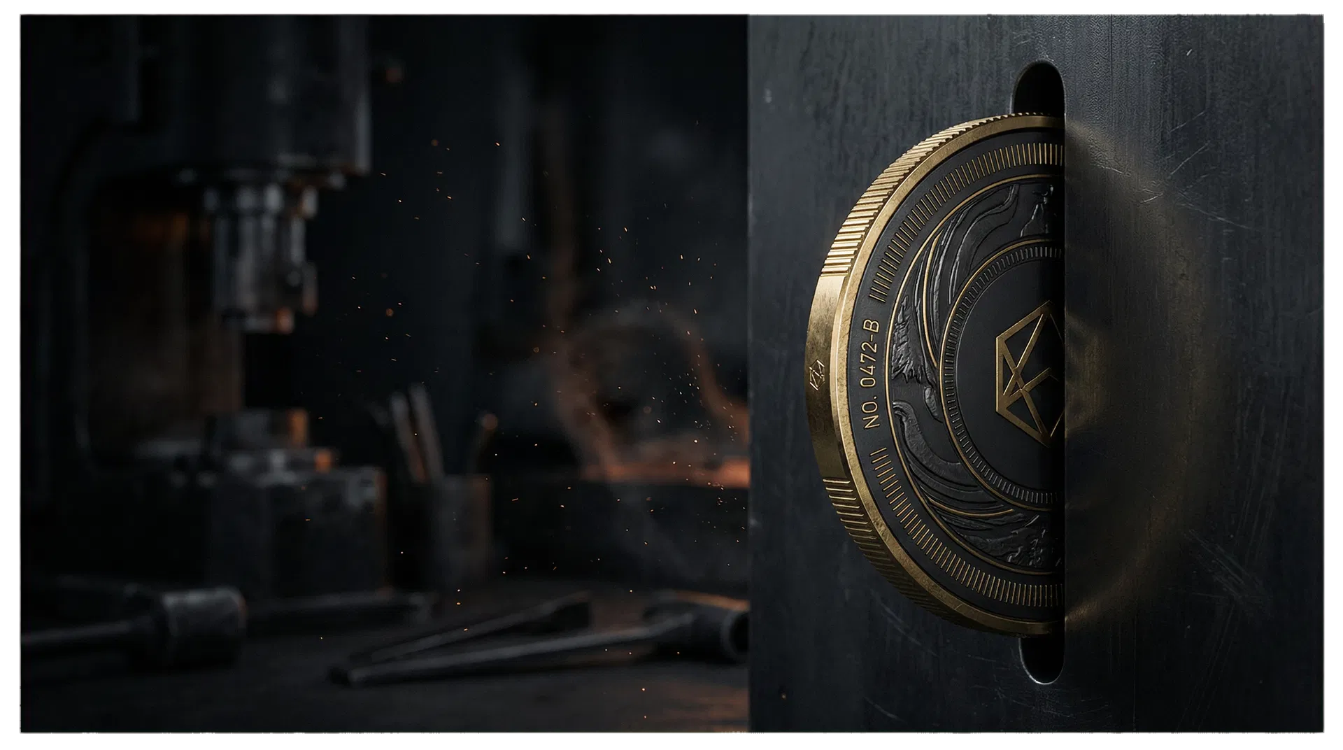 FORGE ARTISTRY commemorative coin hero visual