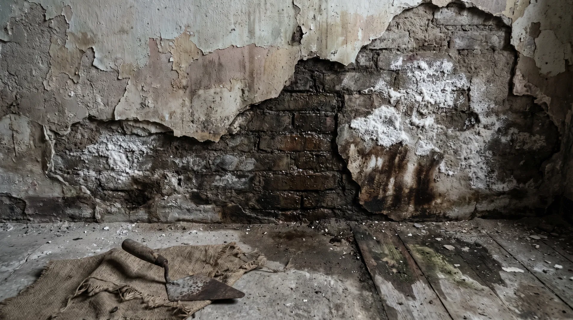 Muro danneggiato dall'umidità di risalita
