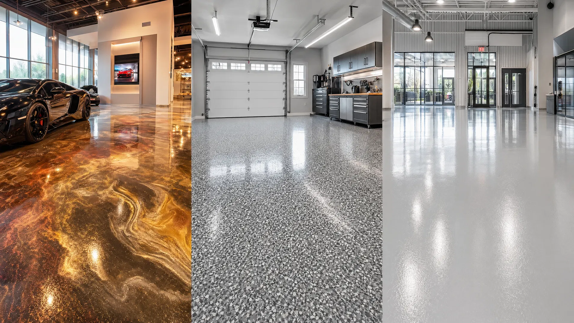 Epoxy floor finishes showcase