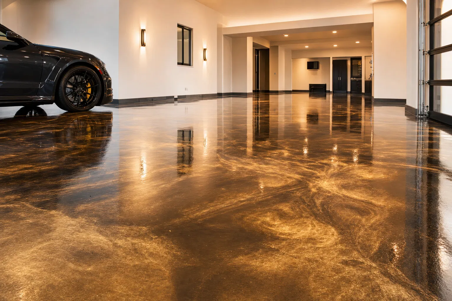 Metallic epoxy floor by Rio Epoxy Flooring