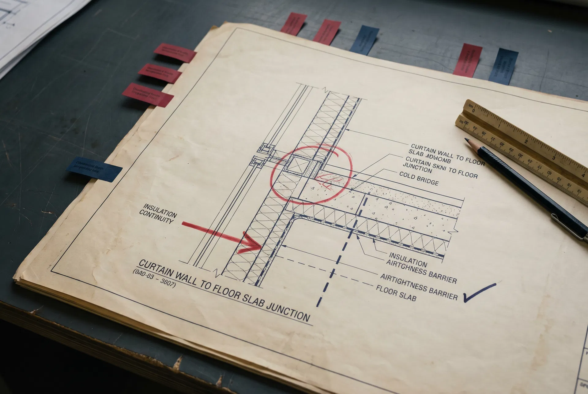 Technical review, annotated construction detail