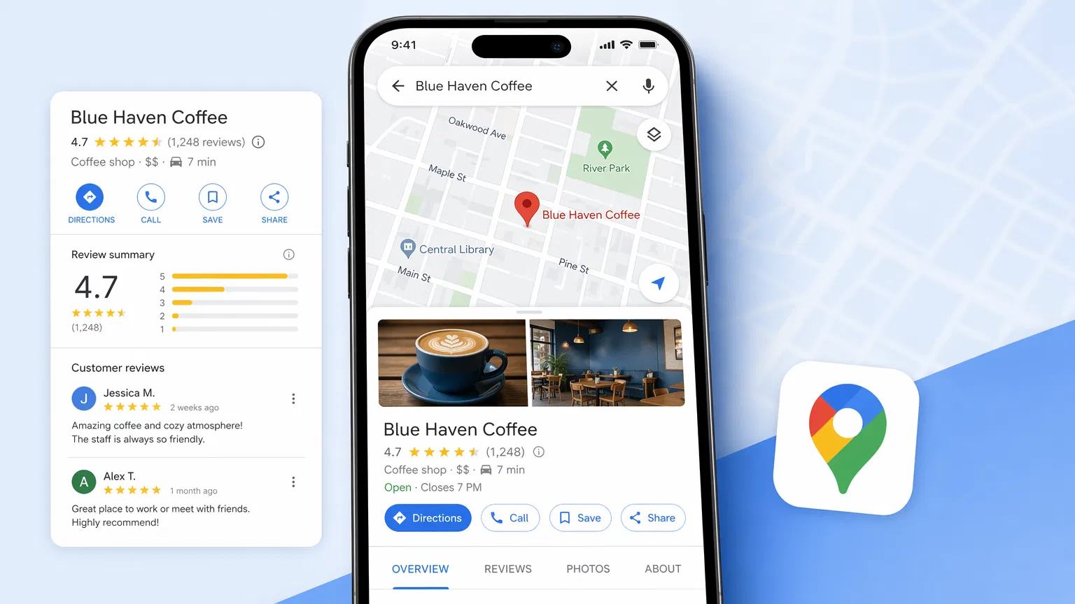 Google Maps Interface