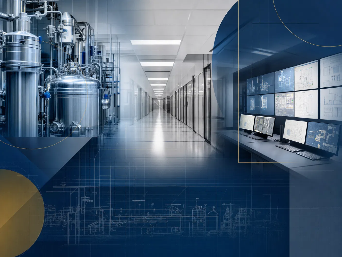 Modern process facility environment associated with Global Project Services work